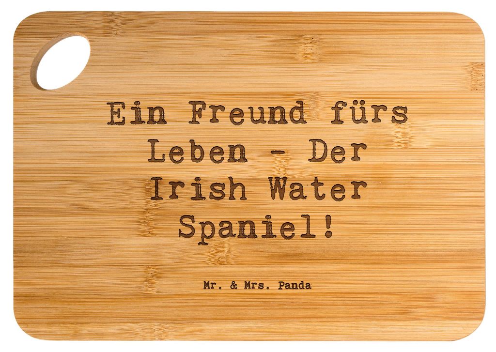 Mr. & Mrs. Panda brotbrett Spruch Irish Water Spaniel Produktbild 