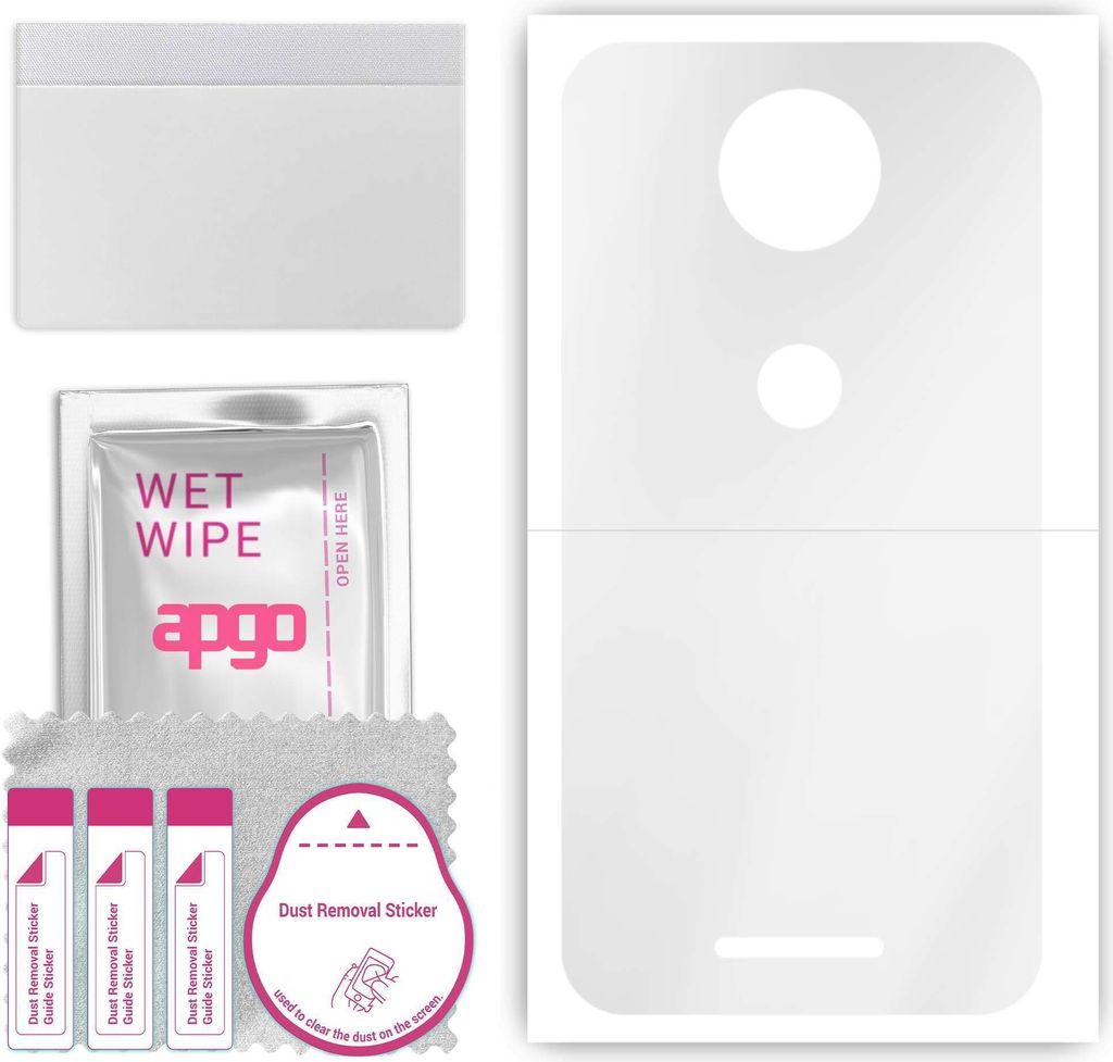 apgo Rückseite Schutzfolie, klar, kompatibel mit Motorola Moto C Plus, Hinten Hydrogel-Displayschutzfolie mit Positionierhilfe, kratzfest, einfach...