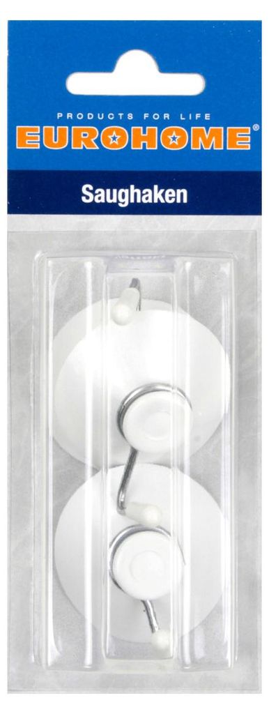 3er weiße Saughaken  EUROHOME® Produktbild 