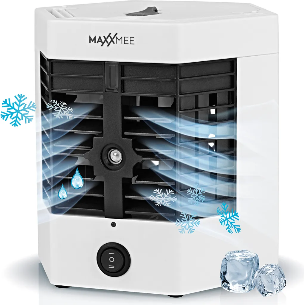 Rafraîchisseur d'air évaporatif et humidificateur mobile coloris blanc