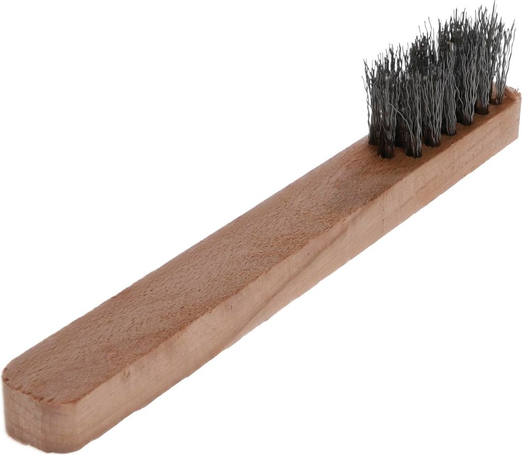 Osborn Drahtbürste für Zündkerze 40x18mm - Zündkerzenbürste mit Stiel aus Holz, Stahldraht