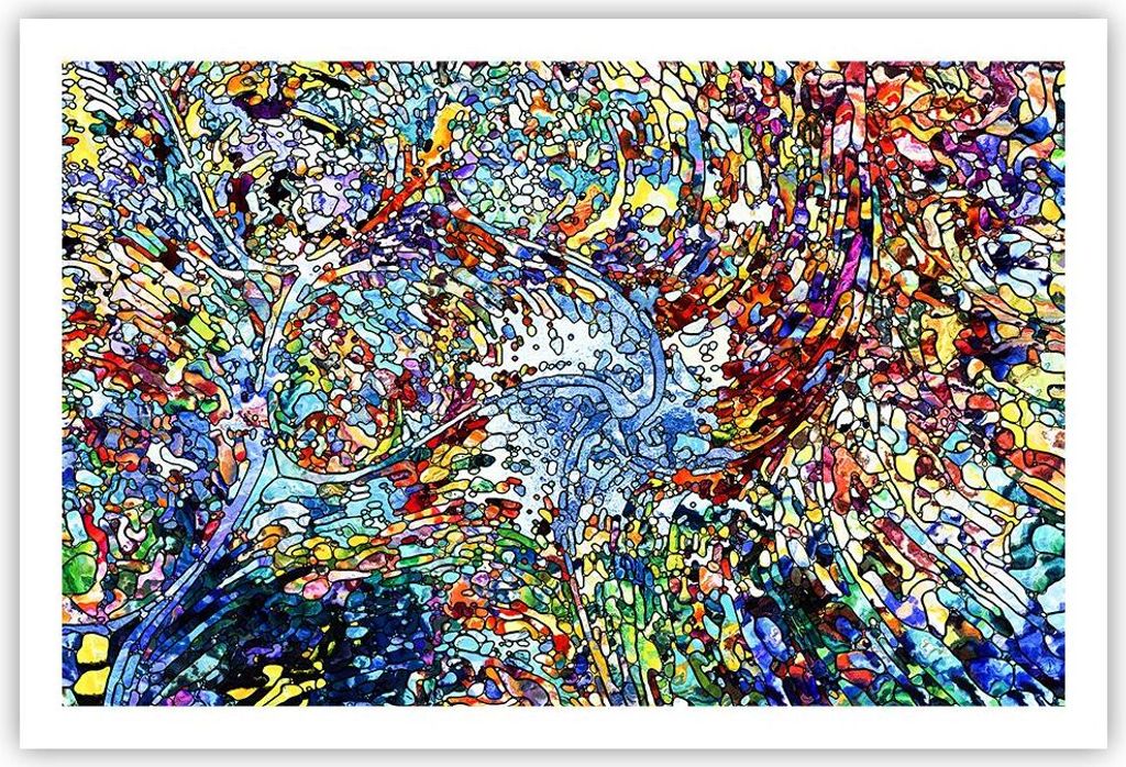 Poster - Poster ohne Rahmen - Abstraktion modern - 91,5x61 cm - Wand Bild - Wanddeko - Wandbilder - Kunstposter - Wandposter - Bilder - Kunstdruck ...