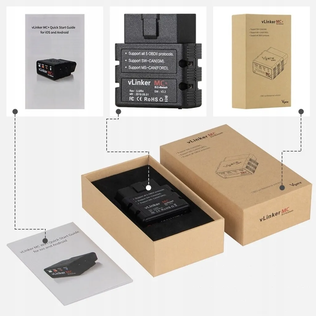 Vgate vLinker MC+ BT4.0 Interface OBD2 pour Bimmercode et FORScan - 7
