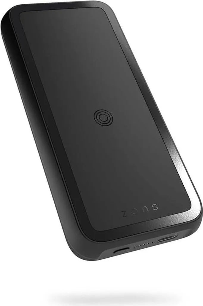 Zens Magnetic Single Powerbank 10.000 mAh avec Support Intégré Noir