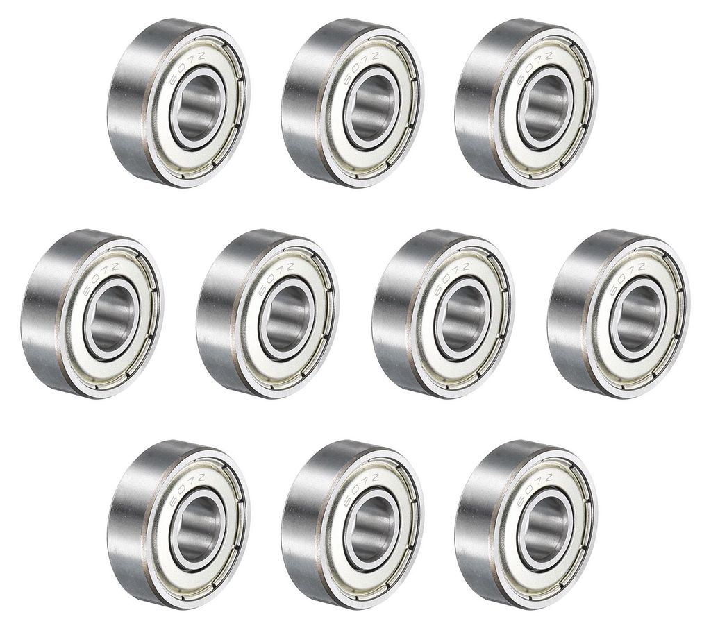 10 Stš¹ck 607ZZ Kugellager 7x19x6mm Hochleistungs-Lager aus hochfestem Kohlenstoffstahl mit Doppelschild fš¹r Elektromotor, Haushaltsger?te, Ga...