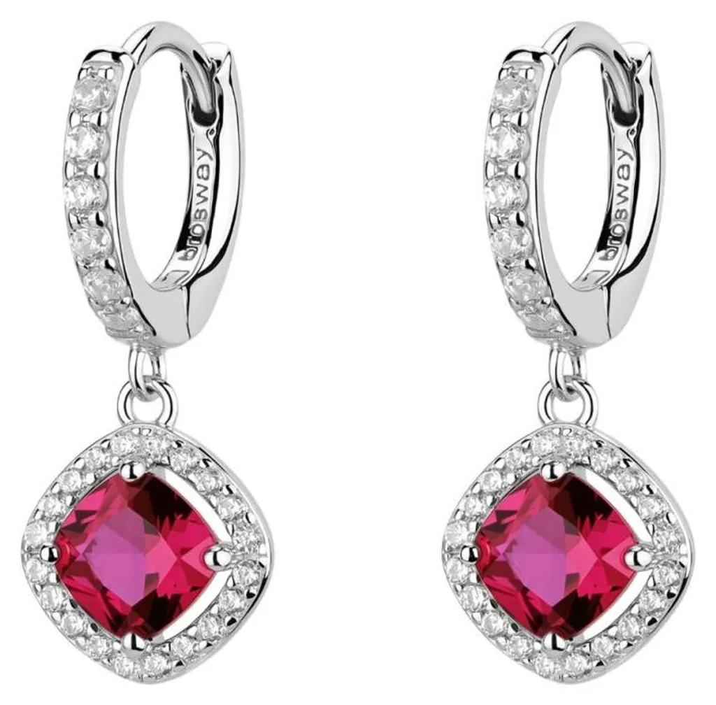 Créoles argent anti-allergie et éclat durable zircone Ruby FPR135