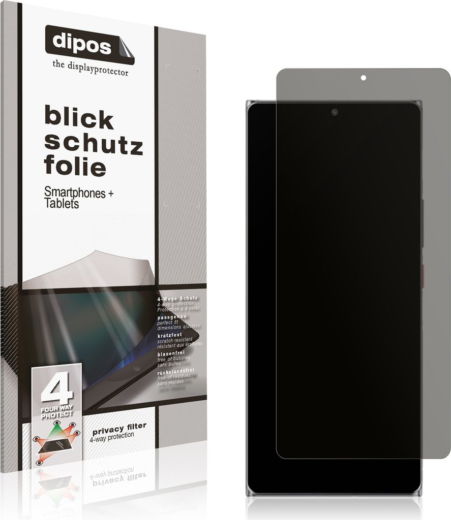Schutzfolie für nubia Z40 Pro mit Sichtschutz Blickschutz Folie