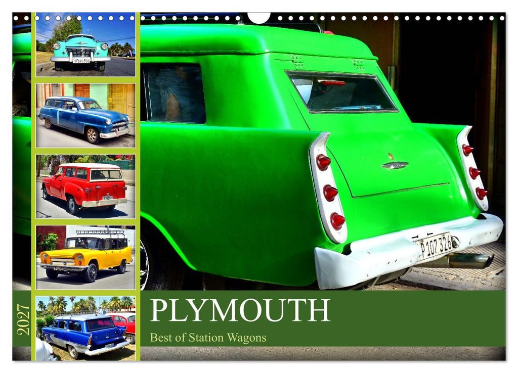 PLYMOUTH - Best of Station Wagons (Wandkalender 2027 DIN A3 quer), CALVENDO Monatskalender