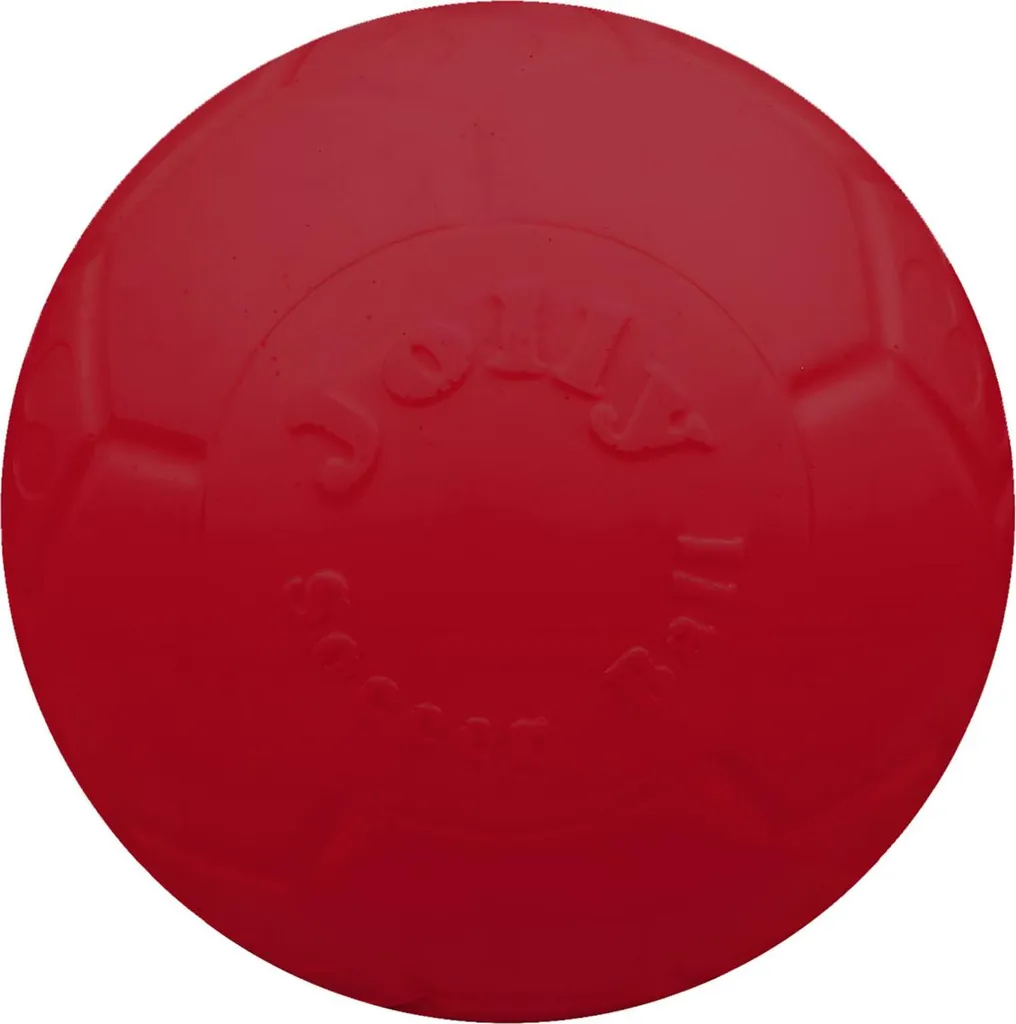 Ballon de foot Jolly 20cm rouge haute résistance pour chiens actifs