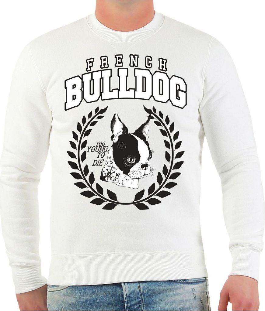 Herren Sweatshirt French Bulldog 2021