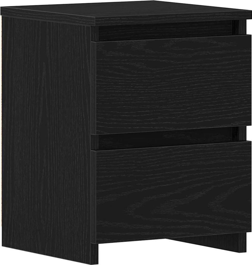 Nachttisch Schwarz Eichen-Optik 30 x 30 x 40 cm Holzwerkstoff