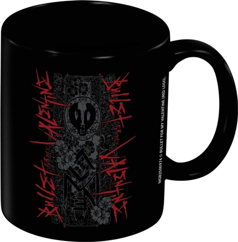 Bullet For My Valentine - "Red Logo" Kaffeebecher PM12462 (Einheitsgröße) (Schwarz/Rot)