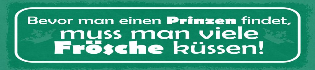 vianmo Holzschild 10x46 cm Bevor man einen Prinzen findet