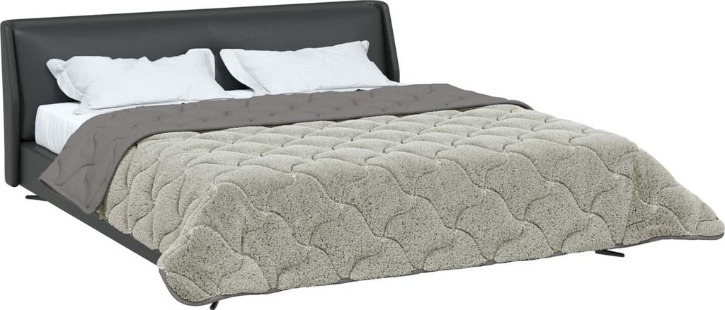 (Robust Möbel)Ganzjahresbettdecke Gepolstert - CLORIS - Bettdecke langlebig - Hellgrau 200x220cm - Bettwäschen DEMöbel1243673