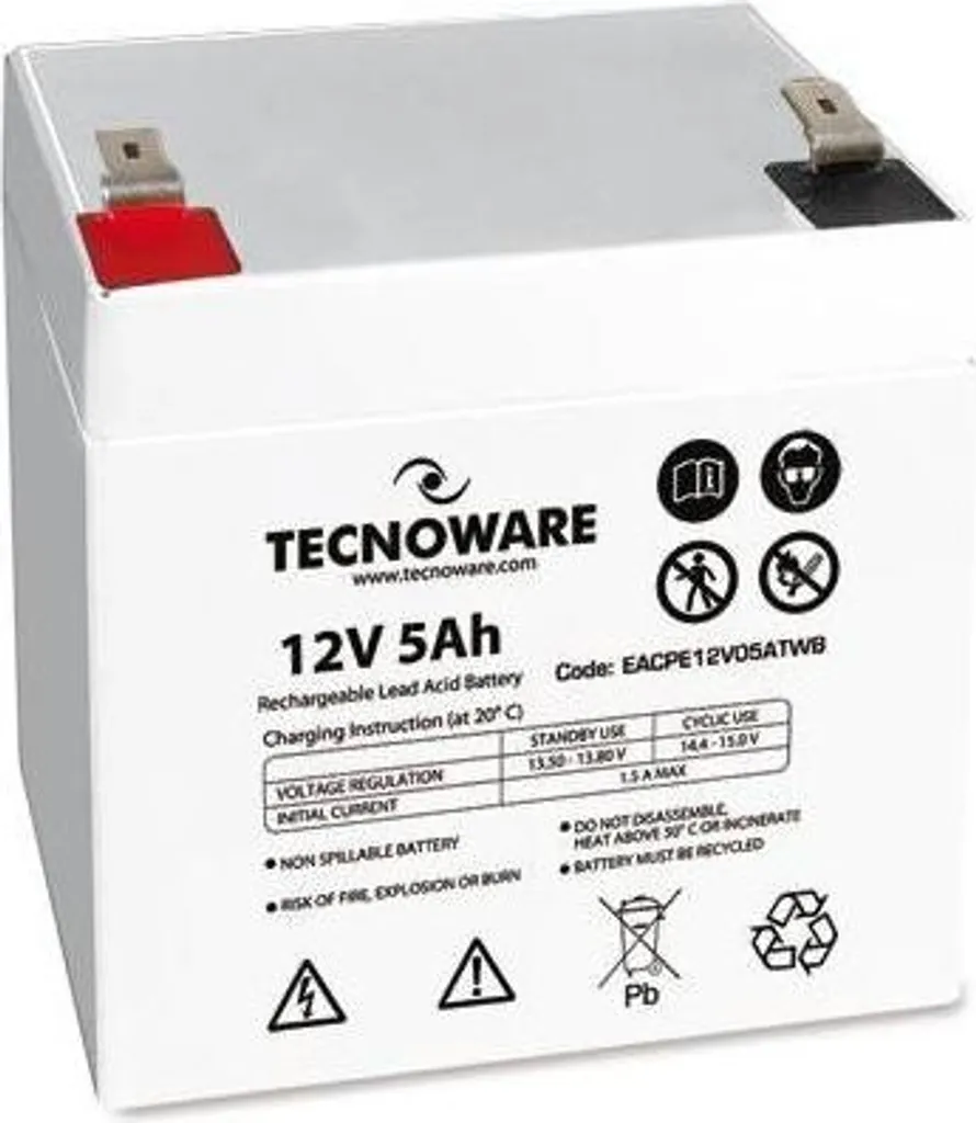 Batteria Tecnoware 12V 5Ah VRLA: Energia Sicura per UPS e Allarmi