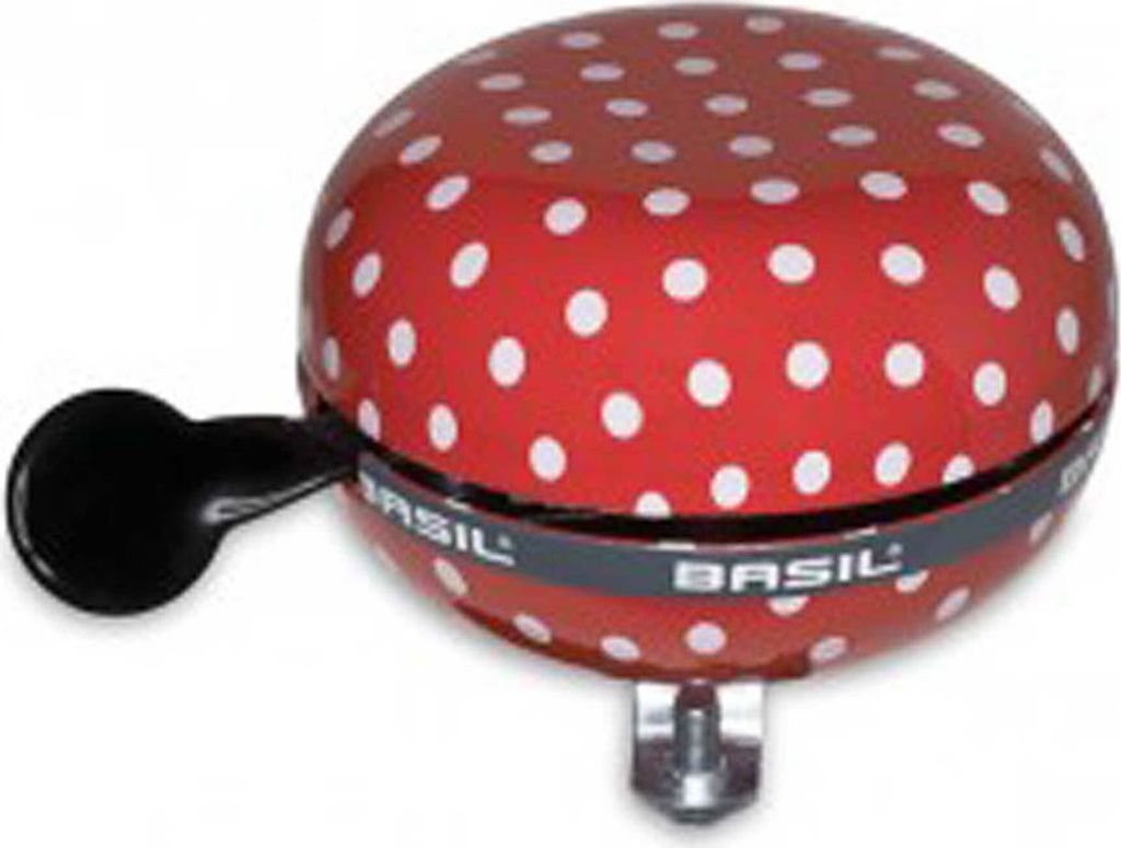 Basil 50396 Ding-Dong Glocke Polka Dot, Ø 80mm, rot/weiß Produktbild 