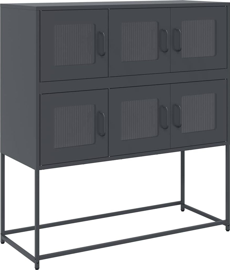 Sideboard Anthrazit 100,5x39x107 cm Kaltgewalzter Stahl