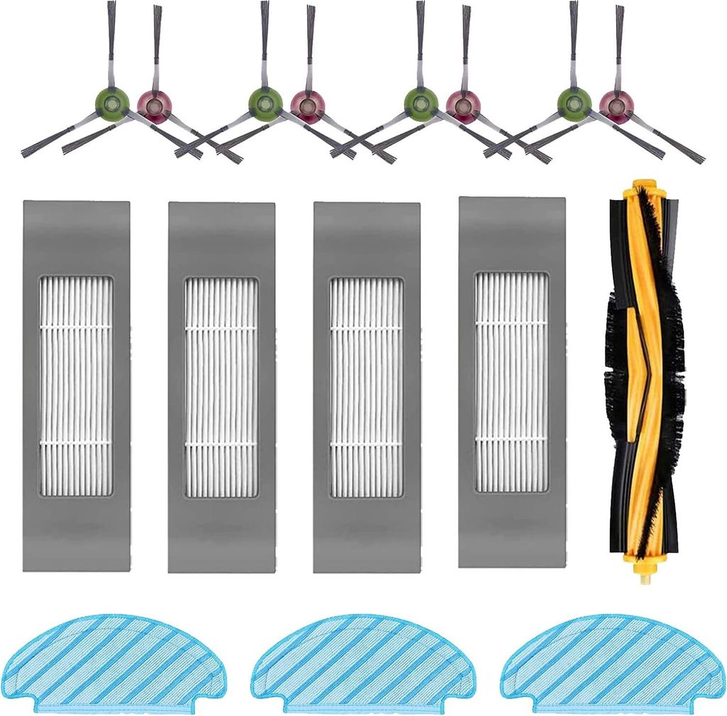 Ersatzfilter, Bürstentuch, Zubehör-Set (16-teilig) für Ecovacs Deebot N8 Pro N8 Pro+ Saugroboter