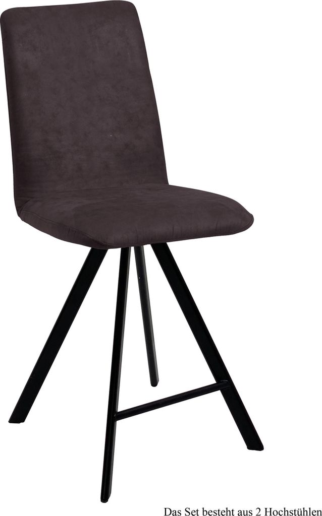 Thekenstuhl (2er-Set) Deedee 47x109x60 Schwarz/Espresso