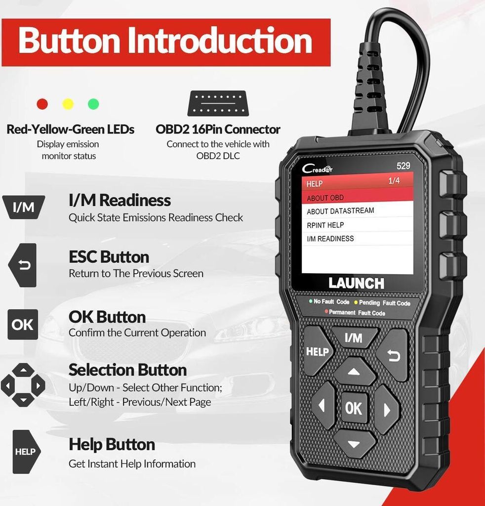 LAUNCH CR529 OBD2 Diagnosegerät CR529 KFZ Diagenosegerät Produktbild 8