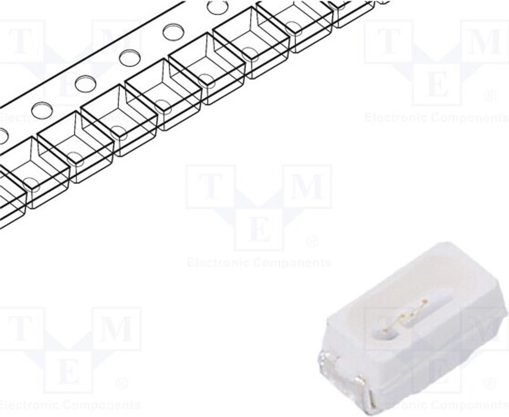 10x LED 3x1,32x1,4mm blau 120° SMD 3014,PLCC2 230÷530mcd 20mA RF-BNRC13TS-CE LED-D