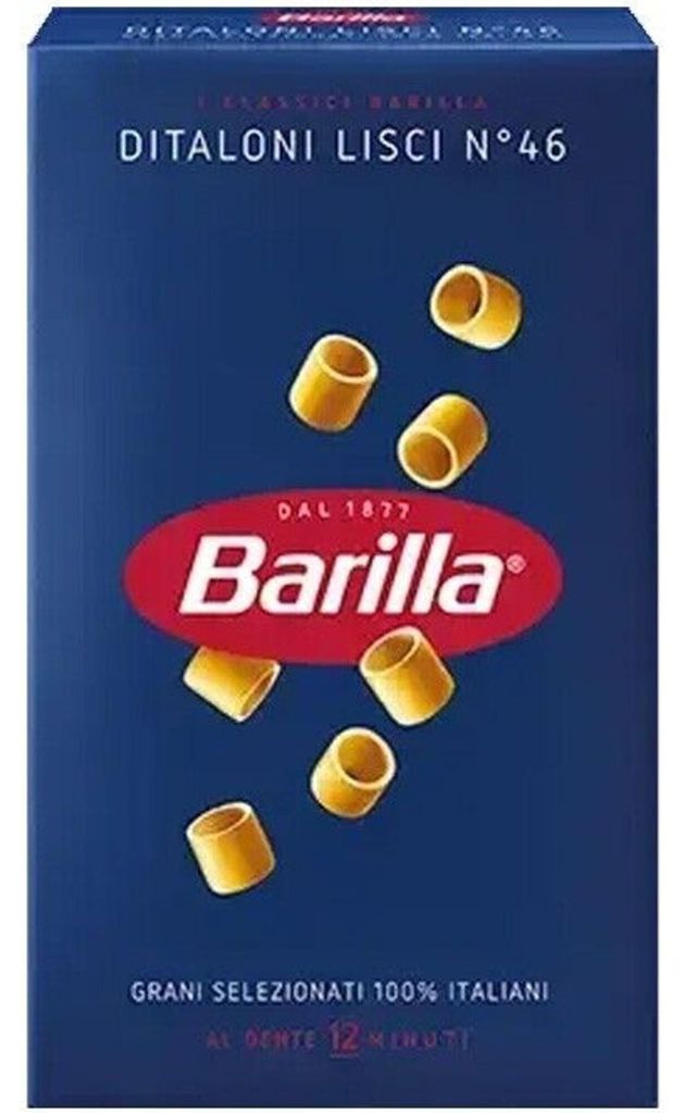 Pâtes Ditaloni lisses, n°46, 500 g, Barilla Image du produit 