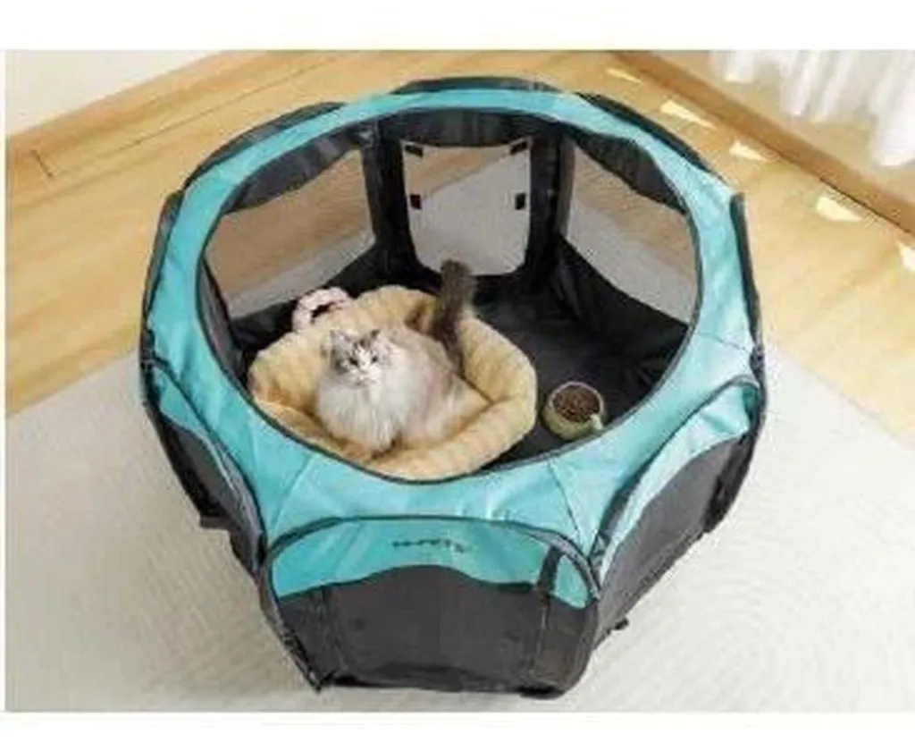 Aire de jeux MPETS L stable avec griffoir sisal et niche XL