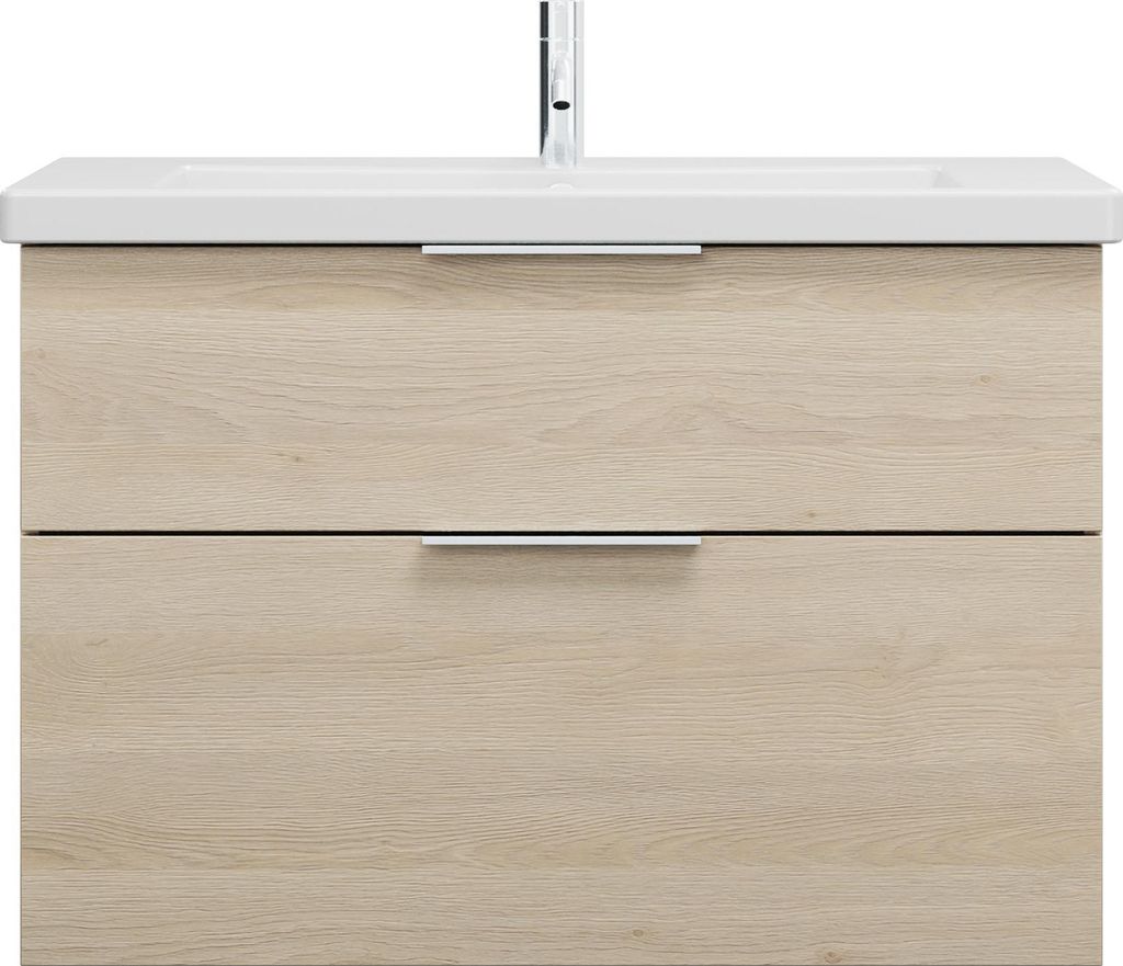burgbad Eqio Keramik-Waschtisch inklusive Waschtischunterschrank, Breite 930mm, SEYQ093F3180C0001G0146