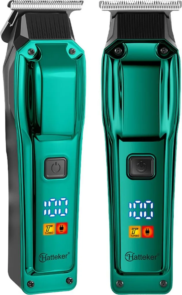 INF Tagliacapelli Professionale Verde - Trimmer USB con Display LCD - 4