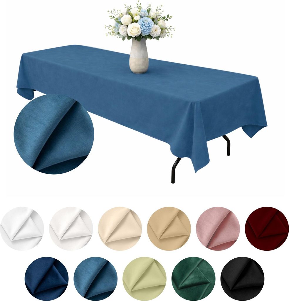 MEBLE ODNOWA, Tischdecke, Matter Samt-Tischdecke, Produktbild 