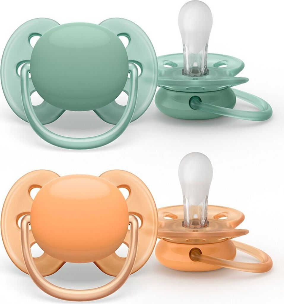 Avent Ultrasoft Premium Schnuller 0-6 m 2St. neutral, Gr. 0-6 m