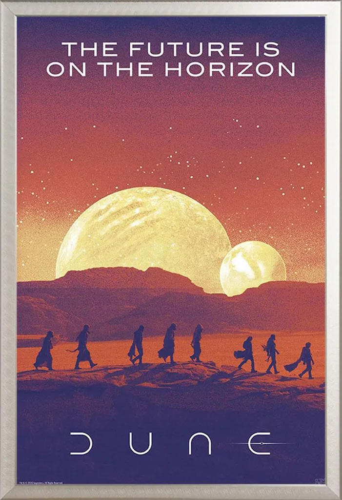 Dune Poster con Cornice Shinsuke Alluminio Argento - Arredo Sci-Fi