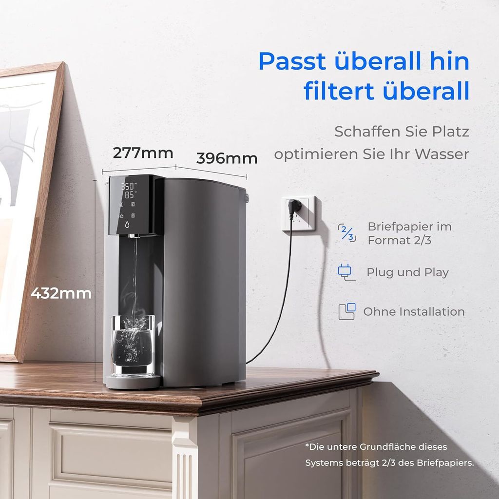 Waterdrop WD-A1-CF Filter, Replacement for WD-A1 Reverse Osmosis Hot Cold Water Dispenser, 6 Months Service Life