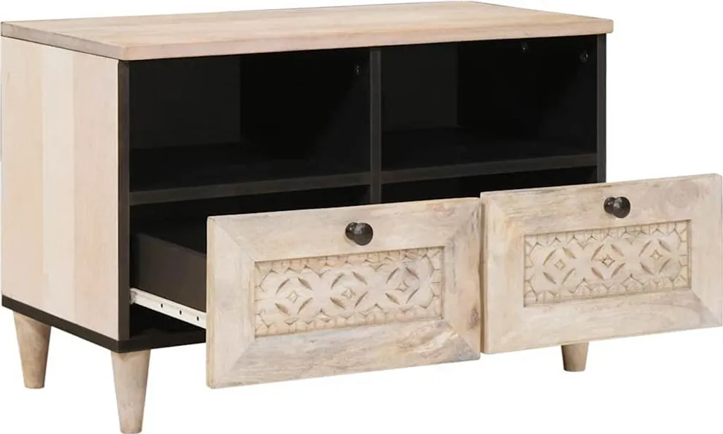vidaXL Mobili TV con cassetti Bianco 70 x 33 x 46 cm Materiale a base di legno