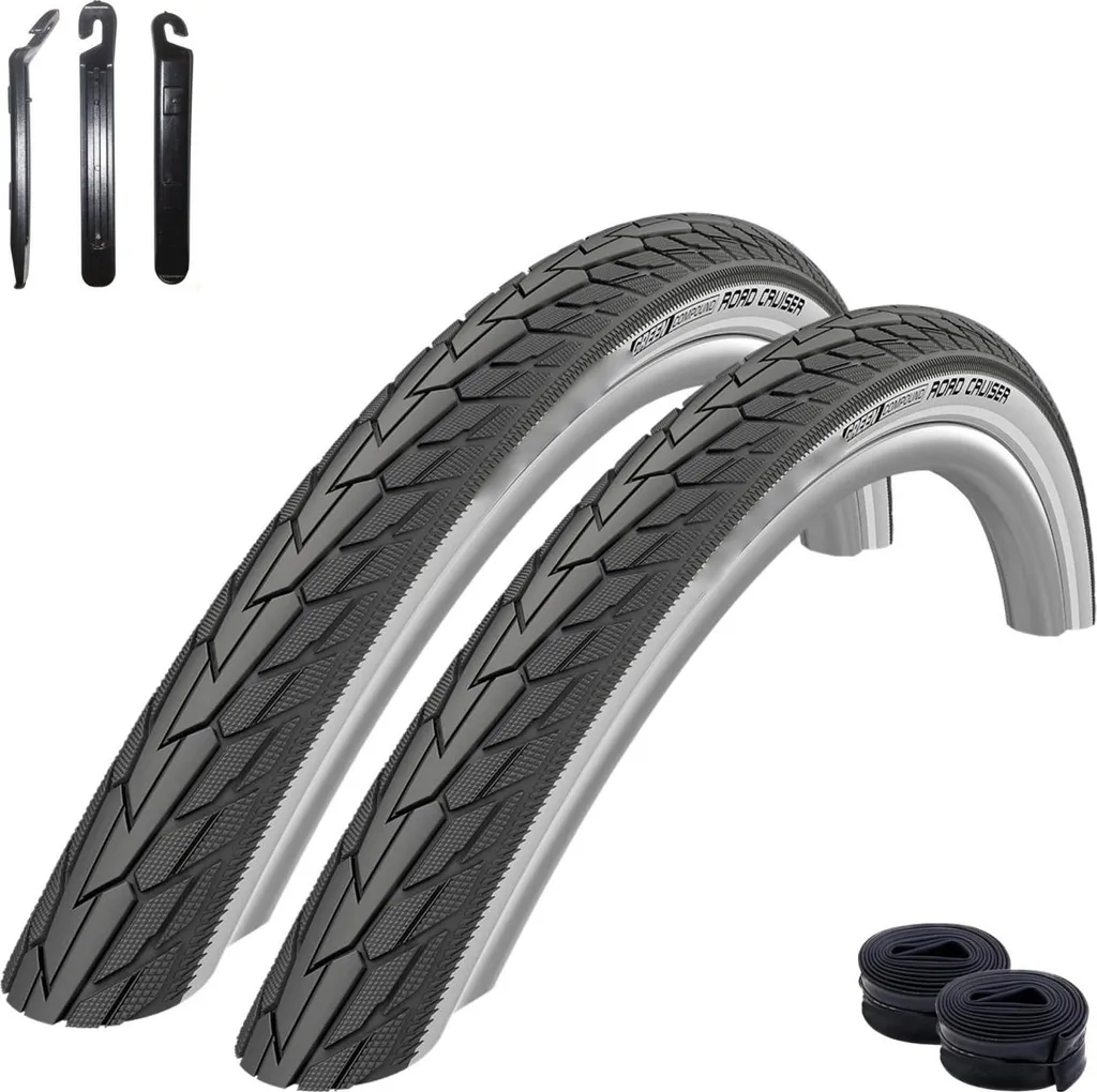 Kit pneus vélo 42-622 Schwalbe Road Cruiser et outils de démontage