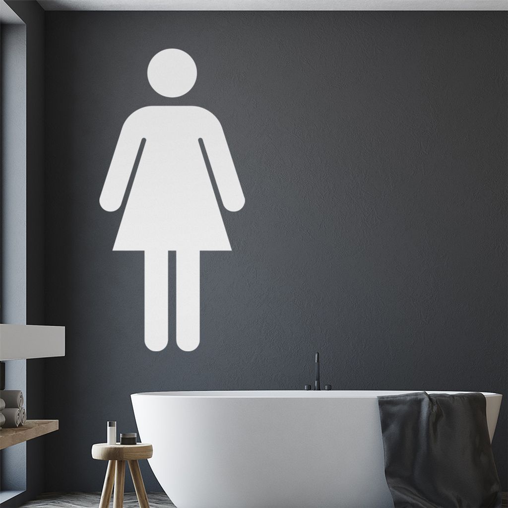 Weiblich Piktogramm Wandtattoo Wandaufkleber Wall Sticker - Dekoration, Küche, Wohnzimmer, Schlafzimmer, Badezimmer