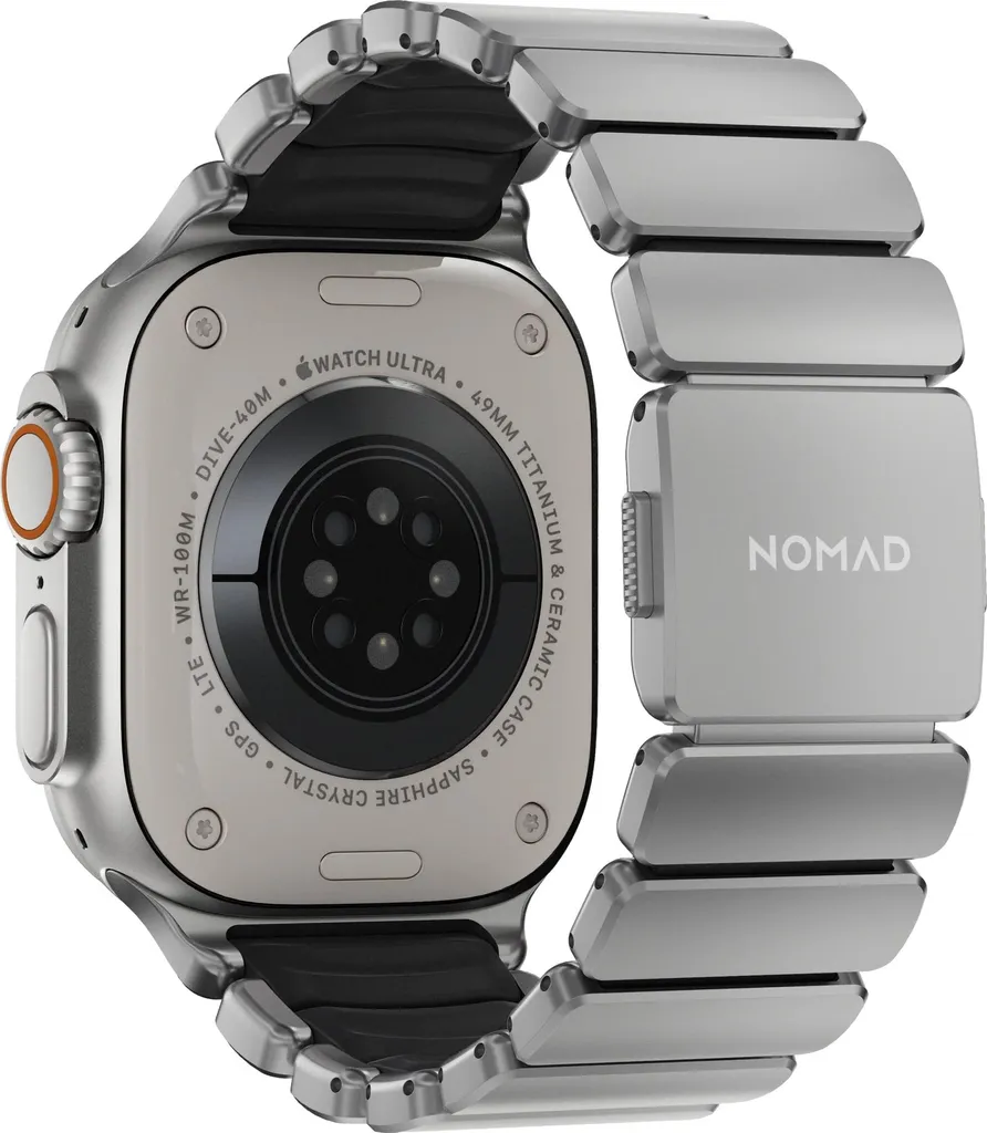 Bracelet Apple Watch Ultra Titane Noir Idéal pour Sport et Travail 49mm