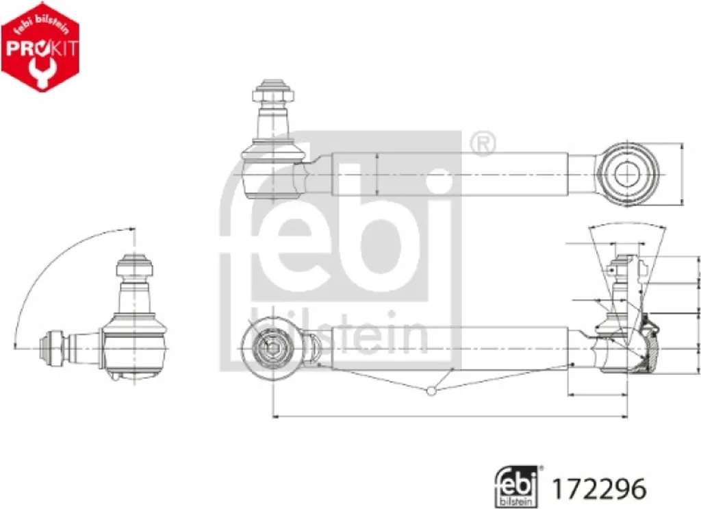 Biellette de barre stabilisatrice ProKit arrière gauche FEBI 172296