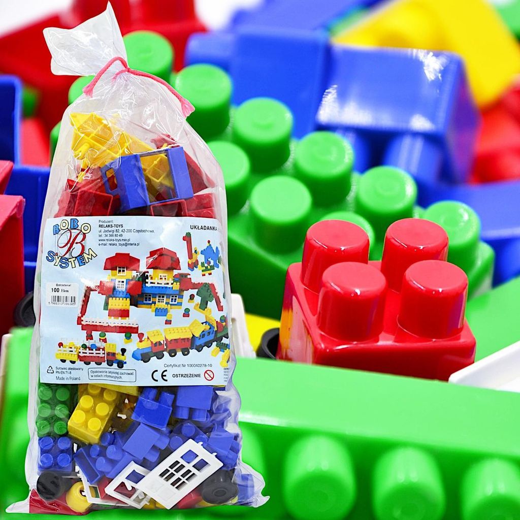 BOBO: Set di 100 mattoncini in plastica per bambini Immagine del prodotto 