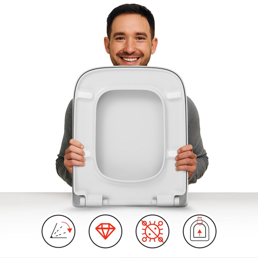 Toilettensitz Ersatz kompatibel mit DURAVIT PURAVIDA, Produktbild 