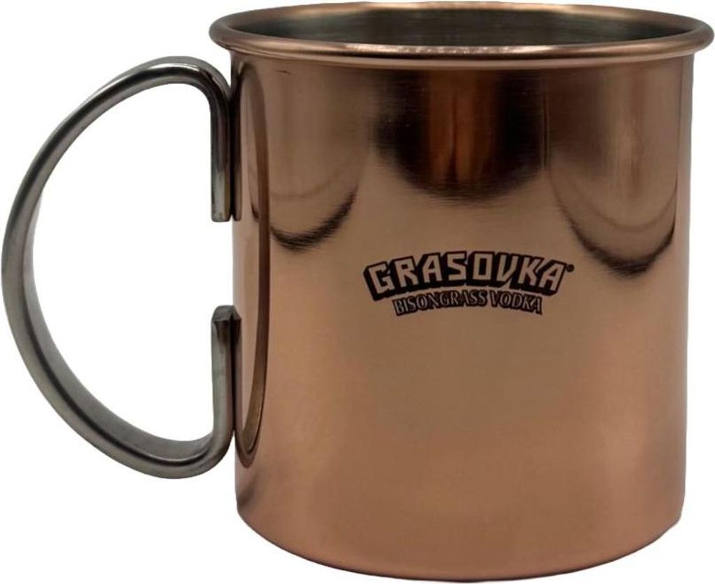 Grasovka Bisongrass Vodka Moscow Mule Becher – kupferfarbener Cocktailbecher, nicht geeicht