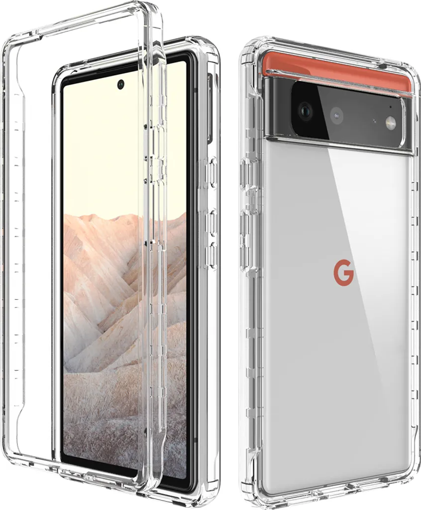 Custodia Google Pixel 6 Clear: Protezione Posteriore Ibrida Anti-Shock
