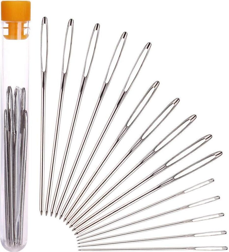 H&S Nähnadeln mit Großem Öhr - 15er Set - Stopfnadel für Produktbild 
