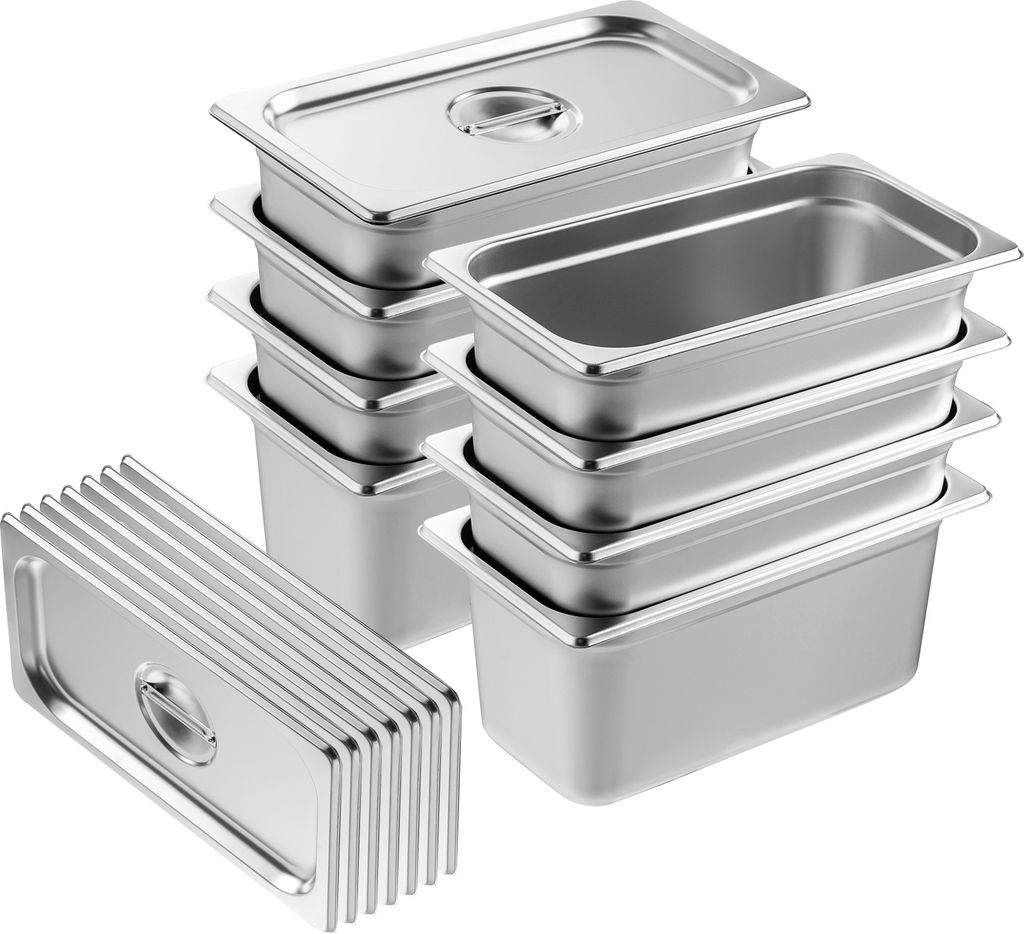 SucceBuy 8er-Pack Hotelpfannen, 1/3-Größe Produktbild 