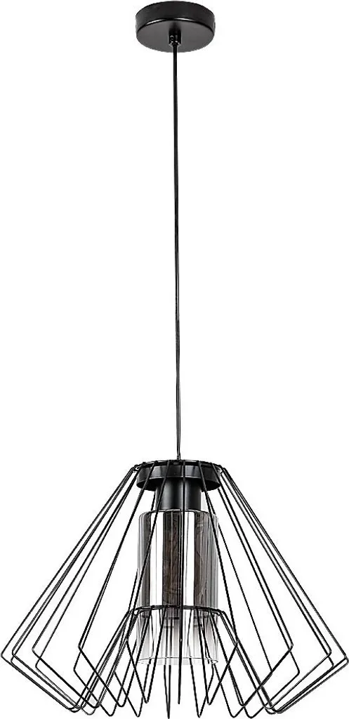 Lampada a Sospensione Emerencia Rabalux 72372 E27 Metallo Nero Vetro