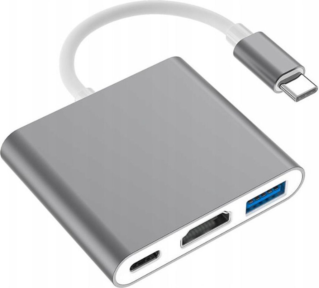 3-In-1 Usb Typ C Zu Hdmi Adapter Space Grau Produktbild 