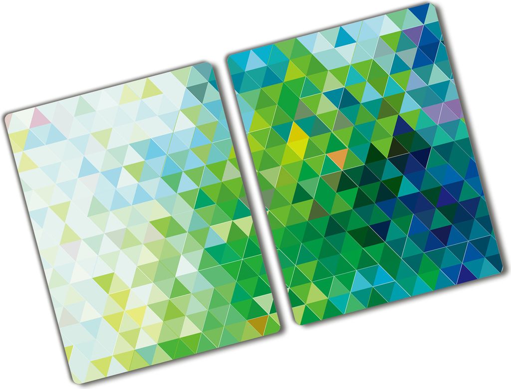 Tulup Glas Herdabdeckplatte - 2x40x52 cm - Glaskeramikkochfeld-Abdeckung Spritzschutz Glasabdeckplatte Kochplattenabdeckung und Schneidebrett - Zwe...
