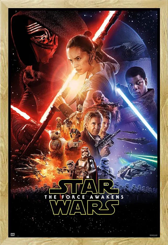 Set Star Wars VII Poster 61x91.5 + Cornice Shinsuke Anti-Rottura