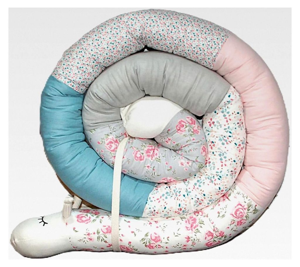 Bettschnecke, Bettschlange XXL (Motiv Pastell) Länge 250cm - personalisierbar Seitenschläferkissen, Stillkissen