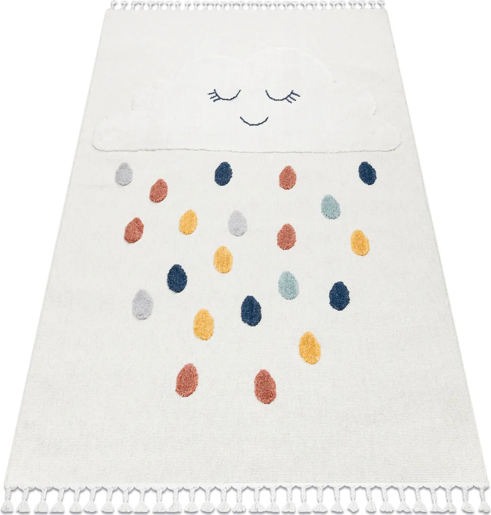 Tapis Sensoriel YOYO GD63 Nuage Structurel Bleu et Beige 200x290 cm